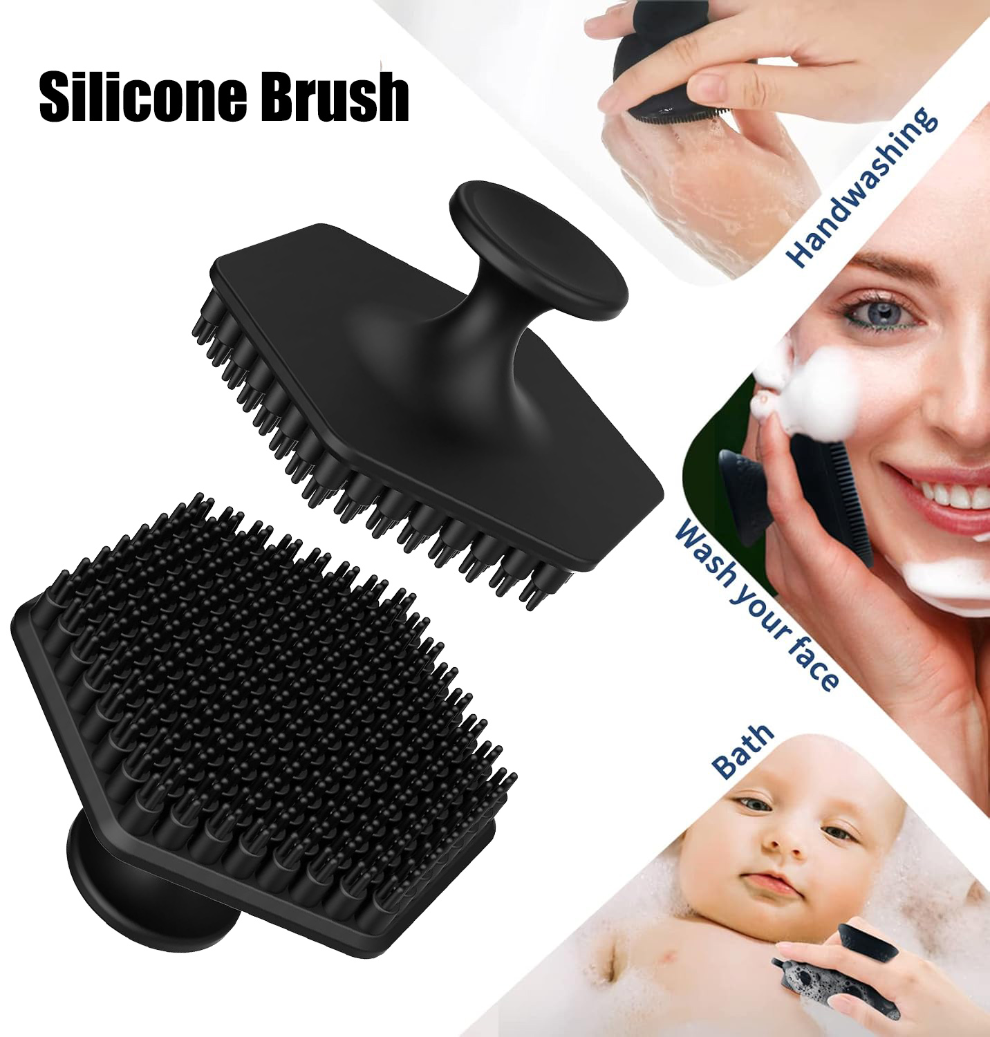 Exfoliating Scrub Mens - Silicone gezichtsreiniger voor mannen, reinigingsborstel verwijdert