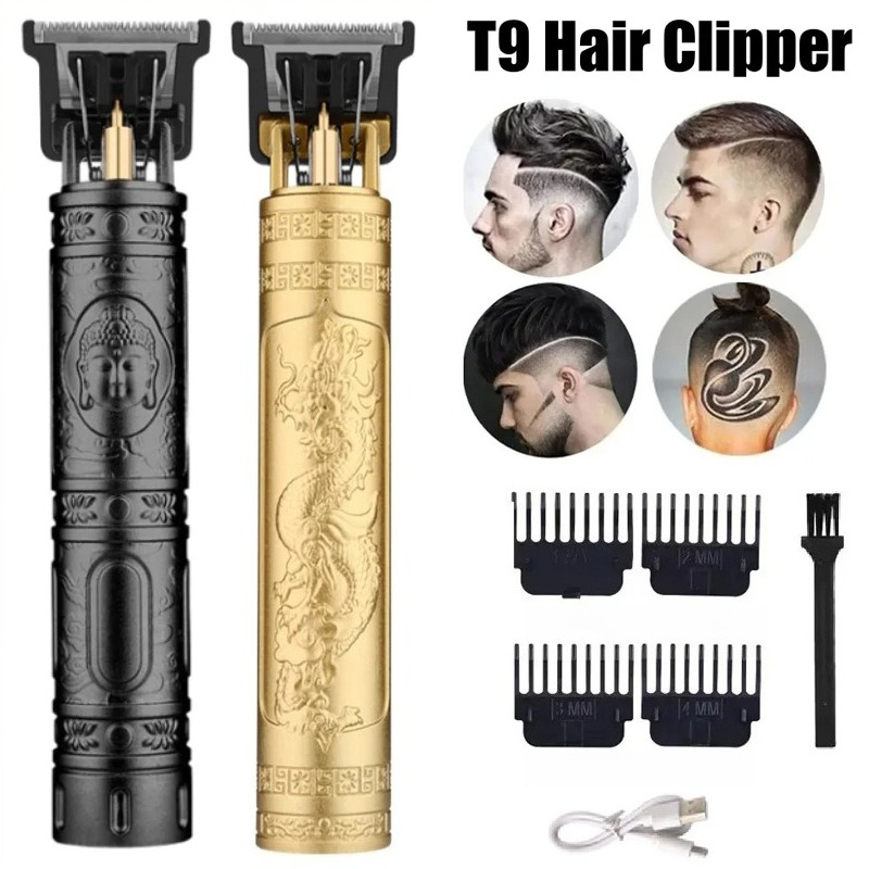 Beard Trimmer Cordless - T9 Tondeuse met 4 geleidekammen Reinigingsborstel