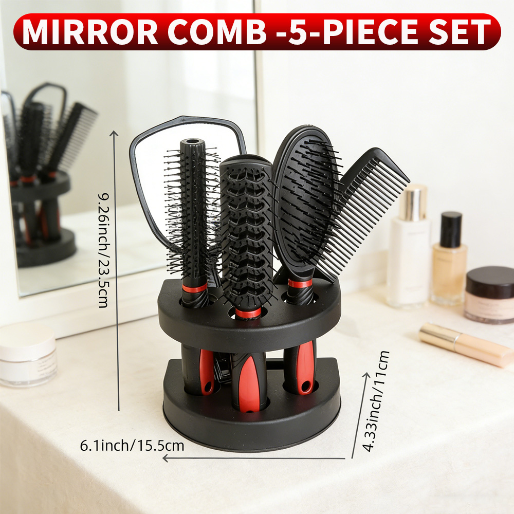Men'S Grooming Mirror - 5-in-1 spiegel- en kamset met basis