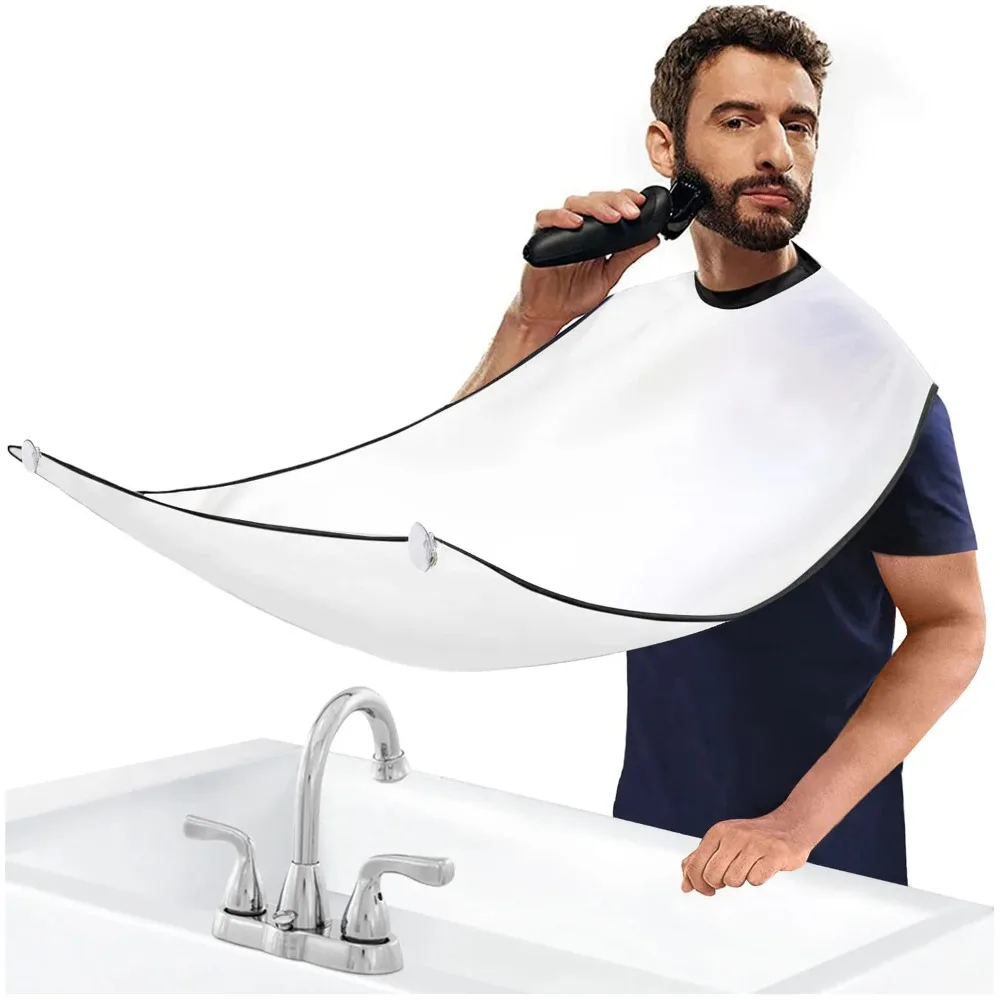 Men'S Grooming Mirror - Dubbele zuignap baardvanger cape schort met