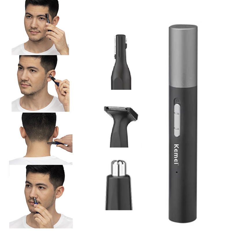 Men'S Grooming Haircut - Kemei Pro Oplaadbare Neushaartrimmer Pen Baardverzorgingsset
