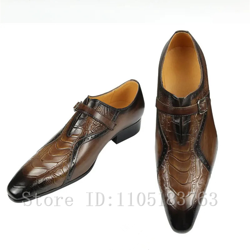 Men'S Grooming Oxford - Luxe bruine en zwarte handgemaakte schoenen