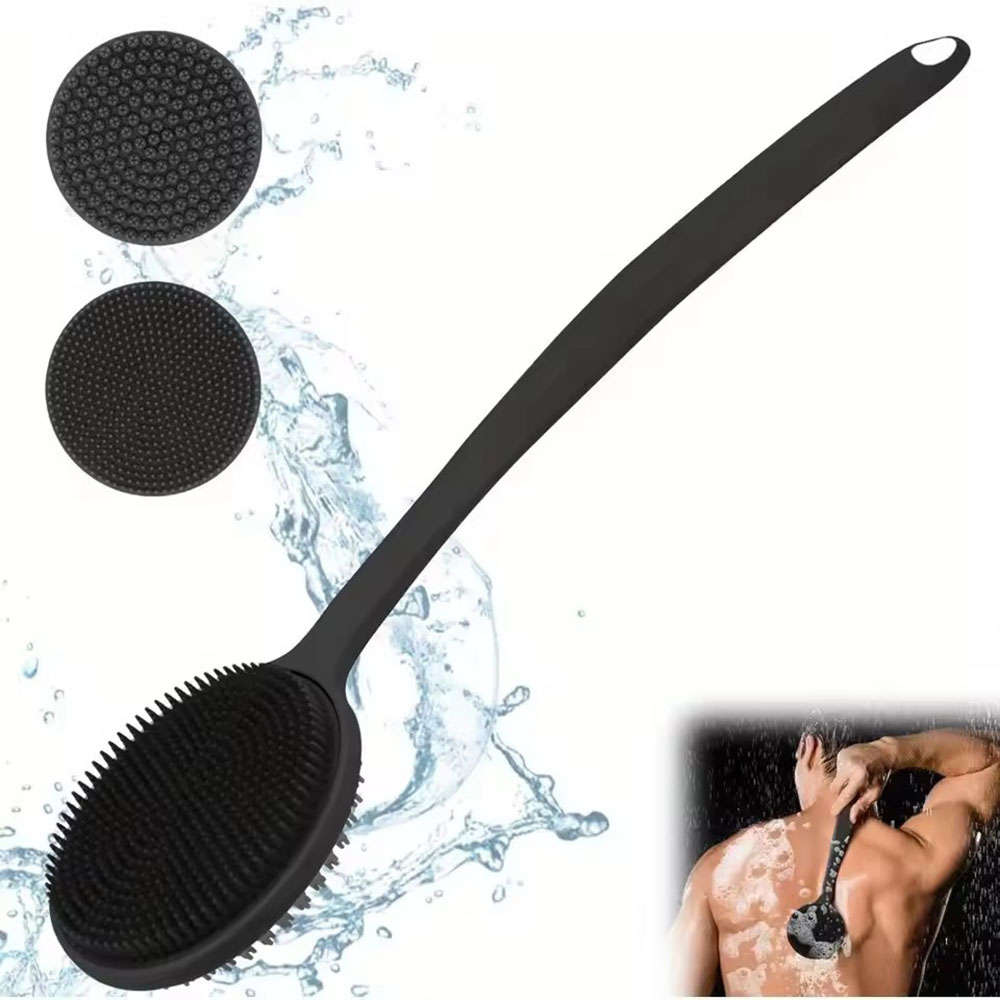 Exfoliating Scrub Mens - 1 st Siliconen Terug Scrubber Borstel