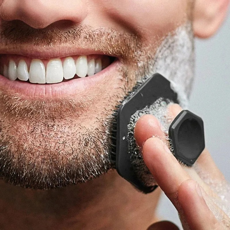Exfoliating Scrub Mens - 1 siliconen gezichtsreinigingsborstel, siliconen miniatuur gezichtsreiniger