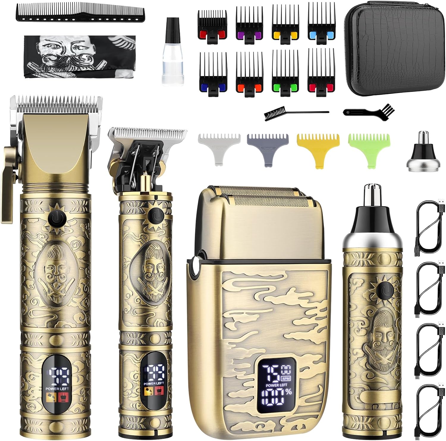 Men'S Grooming Products Kit - Professionele haarclippers voor mannen, draadloze baardtrimmerset