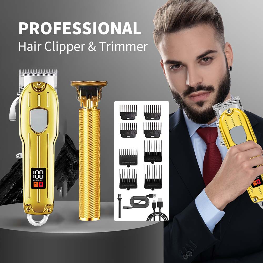 Beard Trimmer Cordless - 2-in-1 Elektrische Haarkapper & T-Blade Trimmer