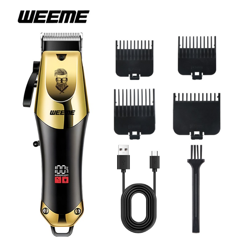 Beard Trimmer Cordless - T9 Haarkapper Anti-Slip Grip 4 Opzetkammen