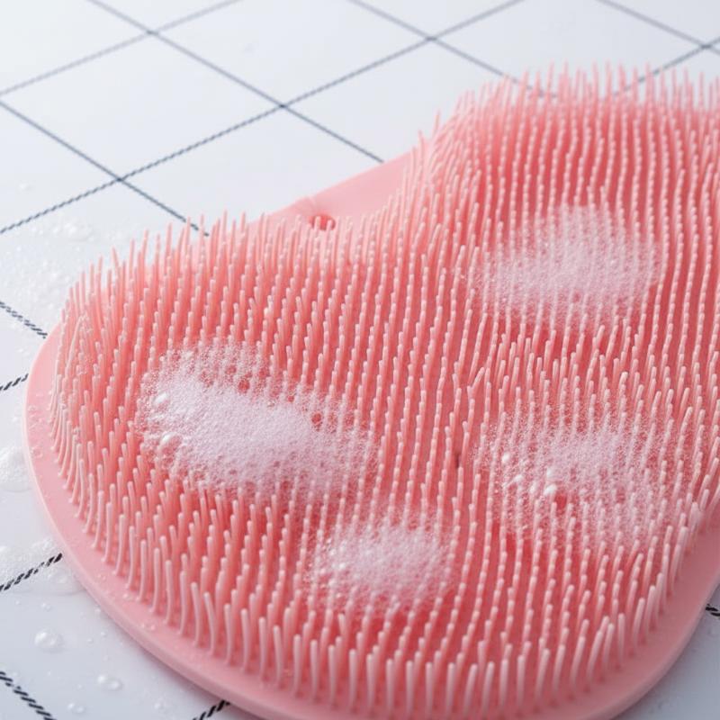 Exfoliating Scrub Mens - Douchevoetmat, rugreiniger, exfoliërende badmat, wandmontage met