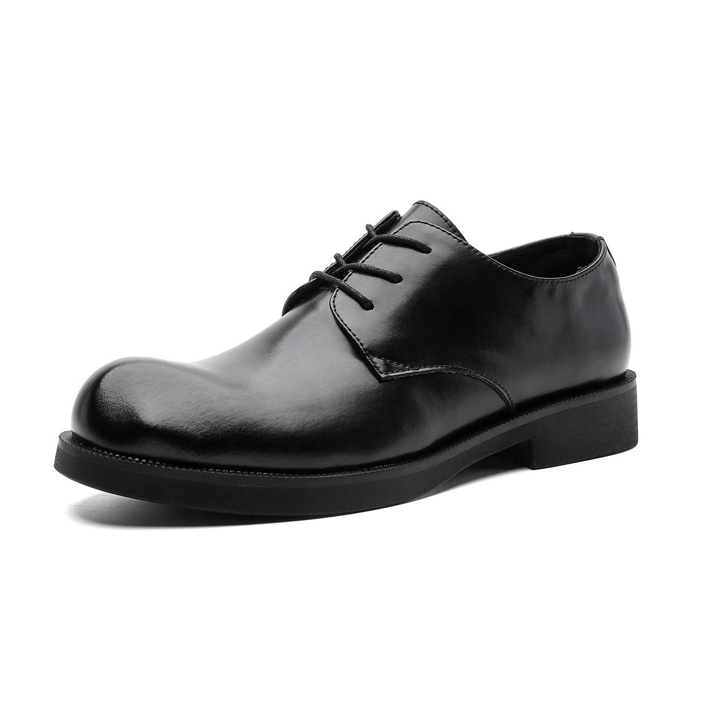 Men'S Grooming Oxford - Klassieke bruidegomsschoenen voor heren, Oxford-leer, ronde
