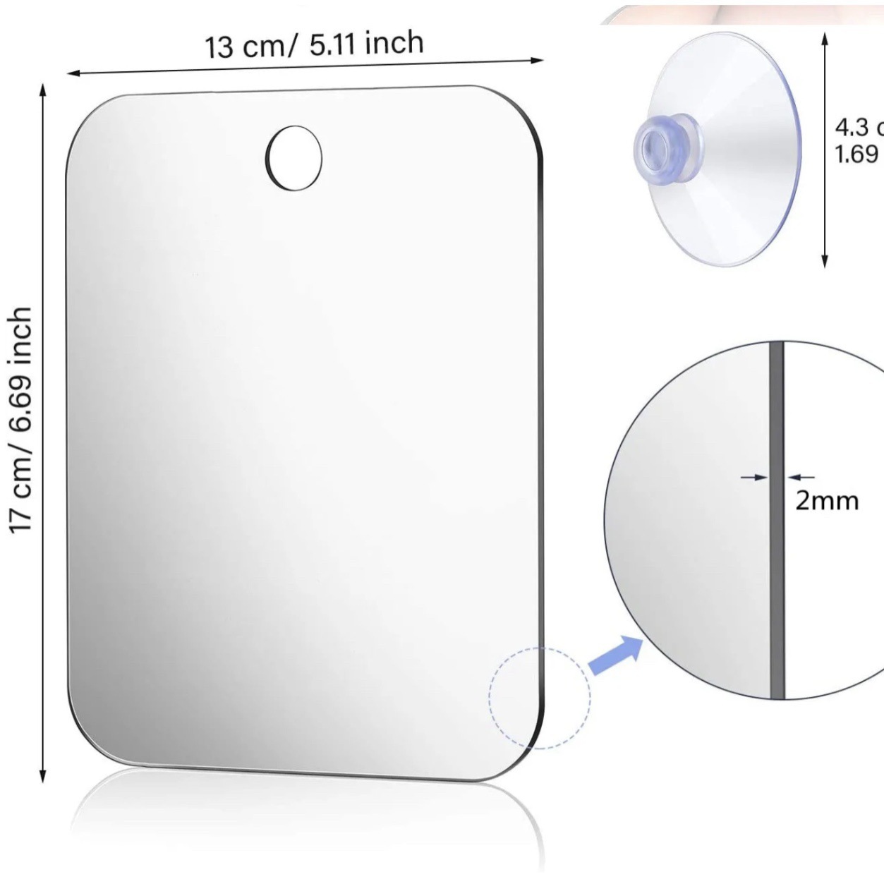 HTMCK Acryl Douchespiegel met  - Men'S Grooming Mirror recensie en prijs