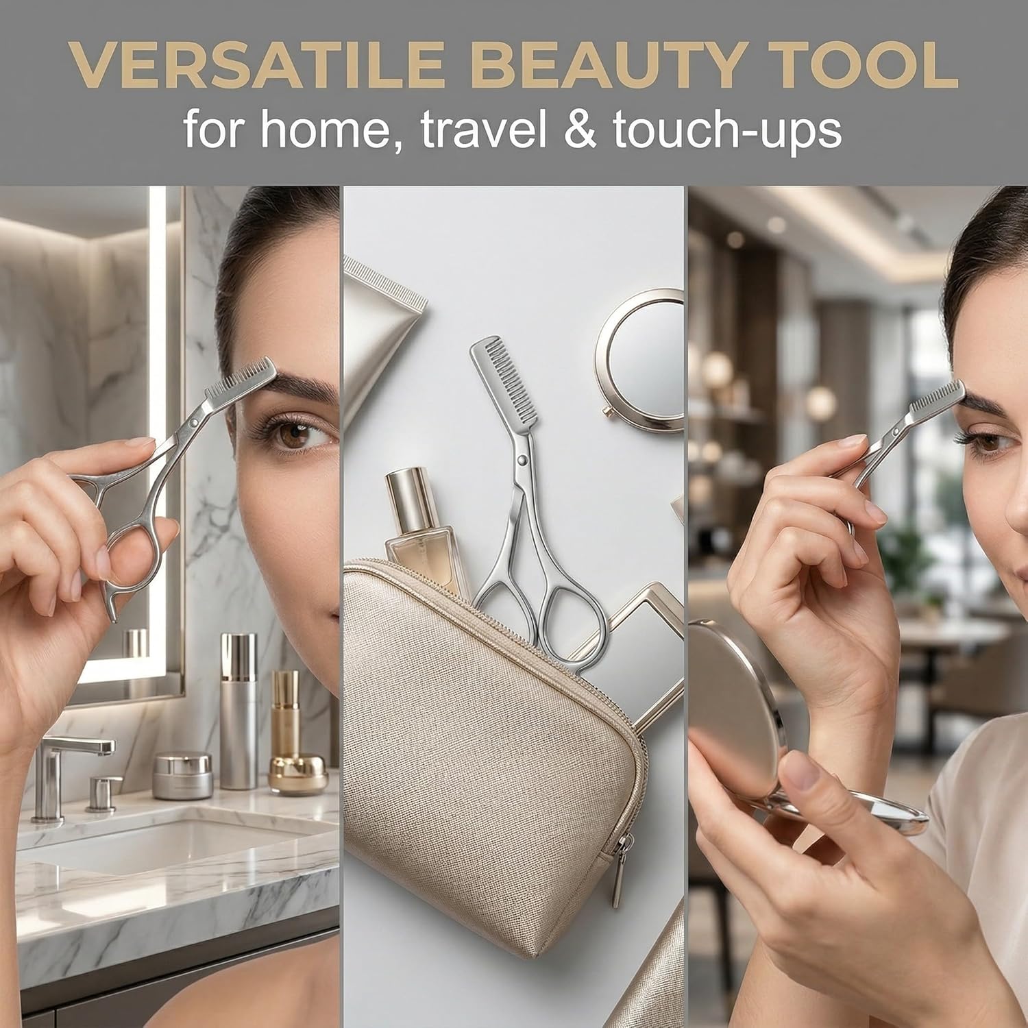 Roestvrijstalen wenkbrauwschaa - Men'S Grooming Mirror recensie en prijs
