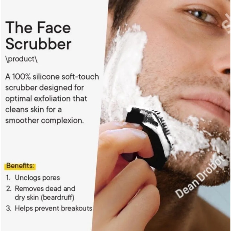 1 siliconen gezichtsreinigings - Exfoliating Scrub Mens recensie en prijs